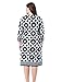 Chicwe Women's Plus Size Cashmere Touch Printed Shift Dress - Knee Length Work and Casual Dress