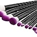 Saking Makeup Brushes 10 PCS Make Up Foundation Eyebrow Eyeliner Blush Cosmetic Concealer Brushes kit (Black)