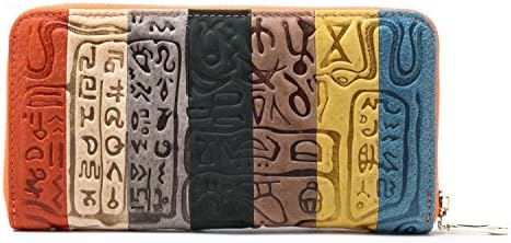 Walk Arrive Women’s Genuine Leather Zip Around Wallet Clutch Purse Credit Card Holder Organizer Gift Purse