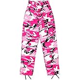 Mens Pink Camouflage Tactical BDU Pants Military Cargo Fatigues Camo Fashion Trousers - 2XL (46" x 32")