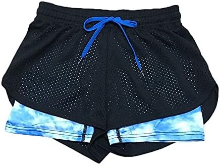 Women Quick Dry 2 in 1 Sports Yoga Gym Shorts Running Short Fitness Jogging