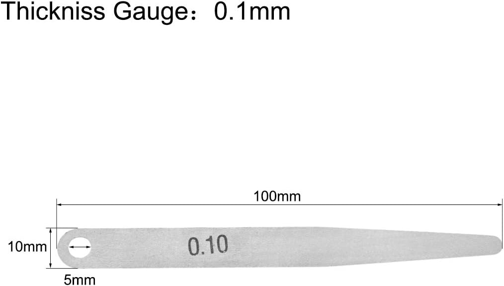sourcing map Metric Thickness Feeler Gauge 0.1mm Stainless Steel Measuring Tool for Gap Width 2pcs - Image 3