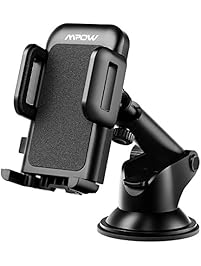 Mpow Car Phone Holder,Washable Strong Sticky Gel Pad with One-Touch Design Dashboard Car Phone Mount for iPhone 7/7Plus/6s/6Plus/5S, Galaxy S5/S6/S7/S8, Google Nexus, LG, Huawei and More(Black)