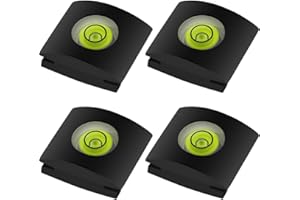 ANWENK 4Pack Camera Hot Shoe Cover with Bubble Spirit Level for Canon Nikon Panasonic Fujifilm Olympus Pentax Sigma DSLR/SLR/Evil Camera
