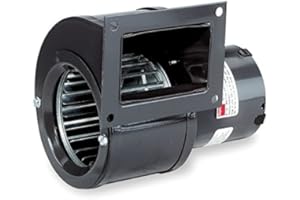DAYTON 1TDP7 PSC Blower, Black, Draft Fan, 115 Volt, 146 CFM, Outdoor Wood Furnace Fan