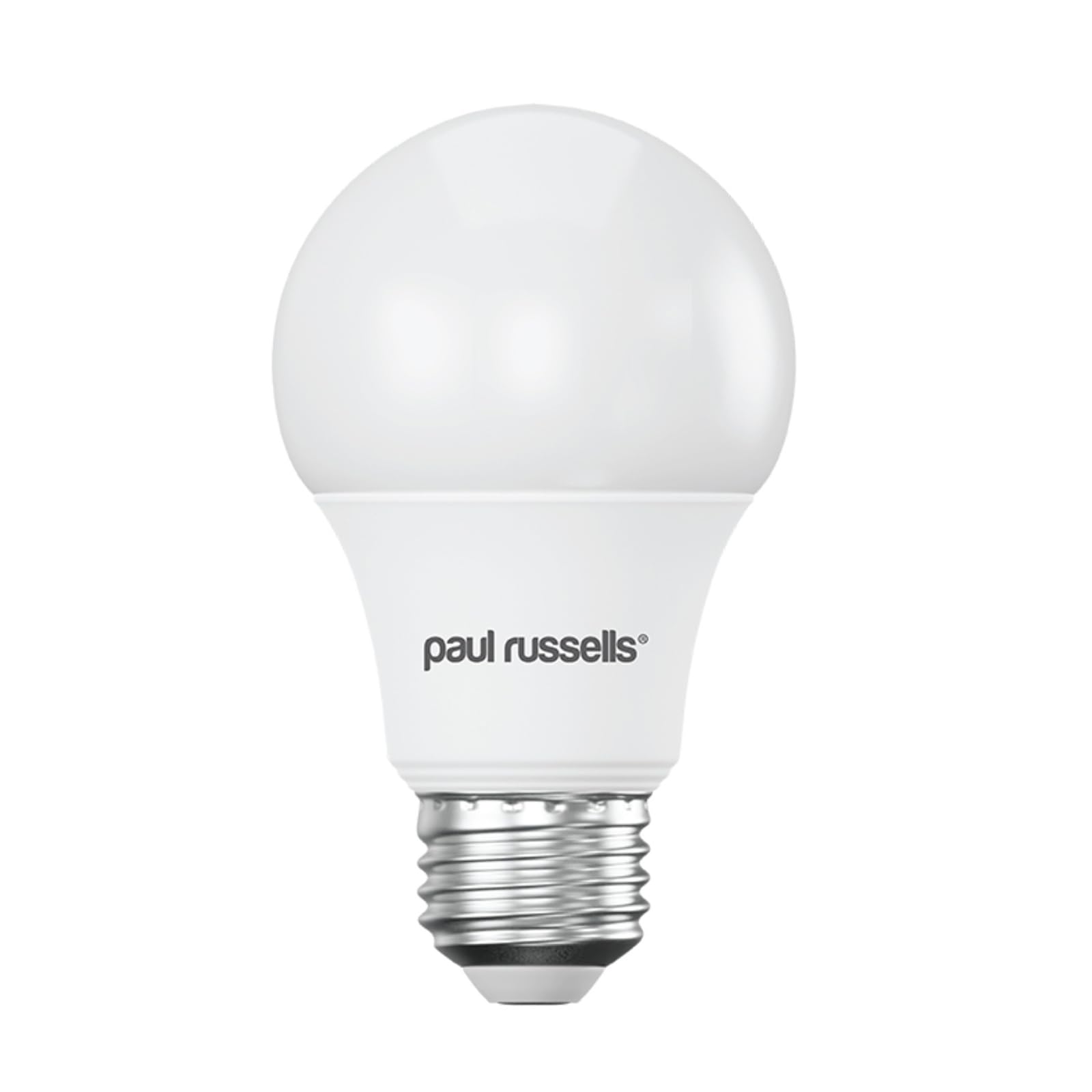 paul russells E27 GLS Edison Screw LED Light Bulb, 60W Equivalent 8W LED Bulbs, 6500K Daylight White Light Bulbs with 806LM, A60 Non-Dimmable Energy Saving LED Bulbs for Lamps, Pack of 1