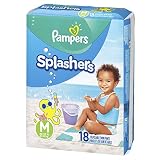 Pampers Splashers Swim Diapers Disposable Swim Pants, Medium (20-33 lb), 18 Count