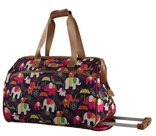 Lily Bloom Luggage Designer Pattern Suitcase Wheeled Duffel Want
