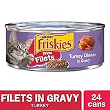 Purina Friskies Gravy Wet Cat Food, Prime Filets Turkey Dinner - (24) 5.5 oz. Cans