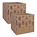 DII Non-Woven Fabric Storage Bins With Removable Bottom, Large (2), Pink/Gold, 2 Piece