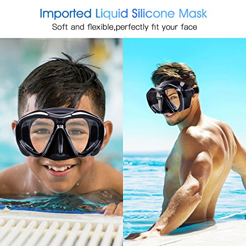 Teyo Diving Mask,Panoramic Scuba Diving Mask for Snorkeling Freediving Diving Dive Mask for Women and Men or Kids