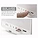 Homtime C1PRO Bedside Alarm Clock with USB Charger and Bluetooth Speaker for Heavy Sleeper, Dimmable, Temperature, Backup Battery for Time, White