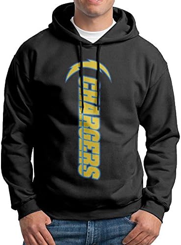 SSDDFF Men's San Diego American Football Team Chargers Hoodies Hooded Sweatshirt Size XL Black