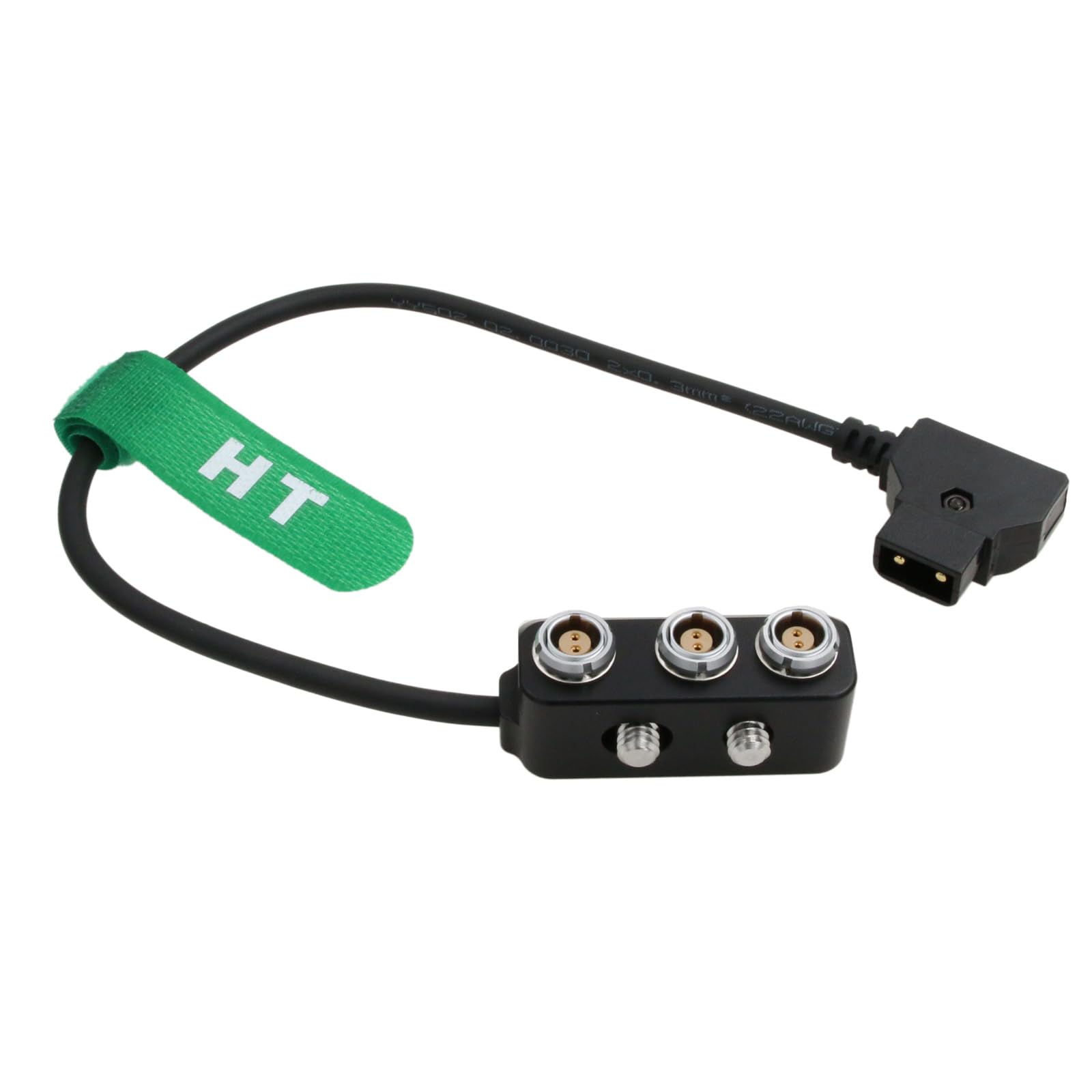 HangTon D-tap Male to 3 x 0B 2-pin Female Power Splitter Cable Box
