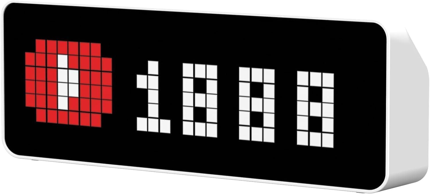 Photo 1 of ULANZI TC001 Smart Pixel Clock, Gaming Setup Digital Alarm Clock with Weather - Awtrix Simulator - WiFi Connect, Social Media Counter, Retro Pixel Art Clock for Gaming Room,Bedside, Office Decor