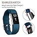 POY Replacement Bands Compatible for Fitbit Charge 2, Classic & Special Edition Sport Wristbands, Large Dark Blue, 1PC