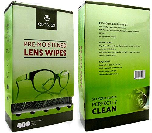 2 Pre+Moistened+Lens+Cleaning+Wipes+Efficiently