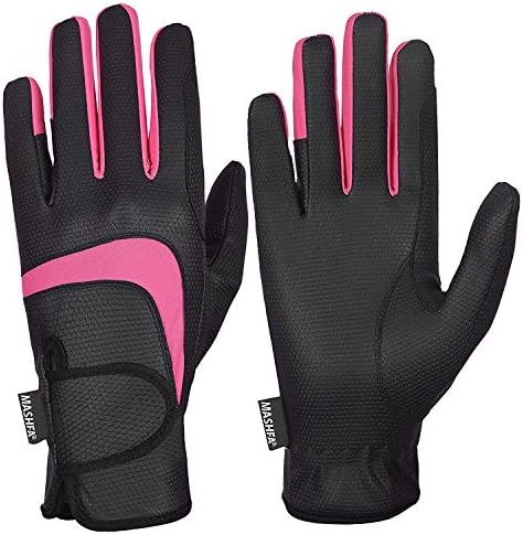 MASHFA Ladies Horse Riding Gloves Women Equestrian Horseback Outdoor Breathable Stretchable Riding Gloves 1 Year Warranty!!