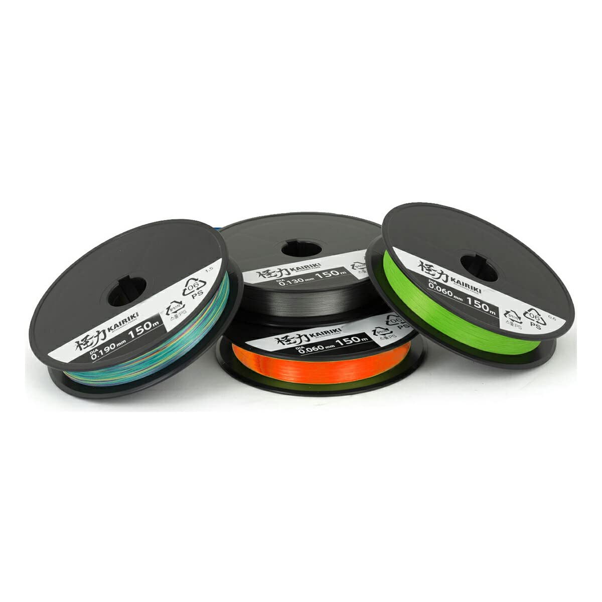 Shimano Tresse 4 Brins Kairiki 4 Multicolor 300m - D.0,06mm - R.4,4Kg - LDM64TE0606030M
