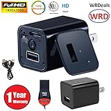 1080P Hidden Camera USB [newest model] WRD Wall Charger Spy Camera Adapter Motion Detection 32gb support [not included]