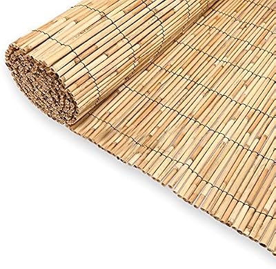 Abaseen Extra Thick Natural Peeled Reed Fence Screening 8-10mm 1x3m