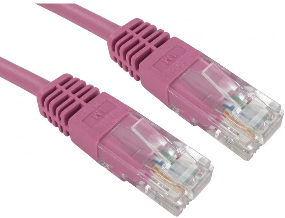ALIDA SYSTEMS 0.25m Professional Network Cable - Premium Quality (26 AWG 100% Copper Wire) / CAT5e (enhanced) / RJ45 / Ethernet/Patch/LAN/Router/Modem / 10/100 Pink
