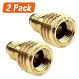 SHINESTAR Propane Gas Adapter Converts POL LP Tank Service Valve to QCC1/Type1- Old to New, 2 Pack
