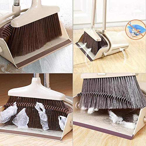 Windproof Long Comb Teeth Soft Hair, Single Non Stick Hair Windbreak Dustpan Sweeping Set for Home - Thumbnail 6