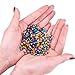 PH PandaHall 1 Box (about 700pcs) 10 Color 6x3mm Flat Round Evil Eye Lampwork Beads Handmade Beads Assortment Lot for Jewelry Making