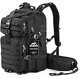 RUPUMPACK Military Tactical Backpack Hydration Backpack, Army MOLLE Bug Out Bag, Small 3-Day Rucksack for Outdoor Hiking Camping Trekking Hunting School Daypack, 33L