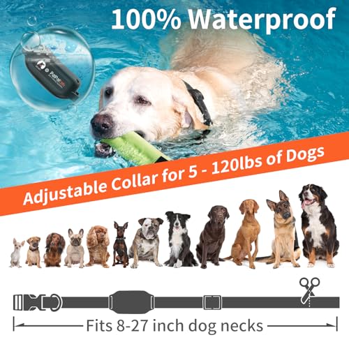 PaiPaitek No Shock Dog Training Collar with Remote 3300FT, Vibrating Dog Collar with Beep & Vibration Modes, Waterproof & Rechargeable E-Collar for Small to Large Dogs (5-120 lbs)