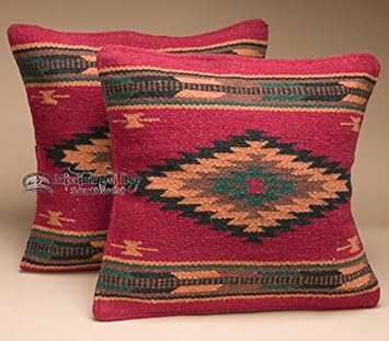 Amazon Com Southwestern Wool Throw Pillow Covers 18x18 Pair 2