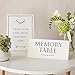 ANGEL & DOVE Set of 2 Funeral Memory Table Signs - Matches our Ivory Memory Books for Memorial, Celebration of Life