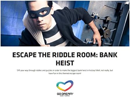 Escape The Riddle Room: Bank Heist Experience in New York Escape Game Gift Card NYC - GO DREAM - Sent in a Gift Package