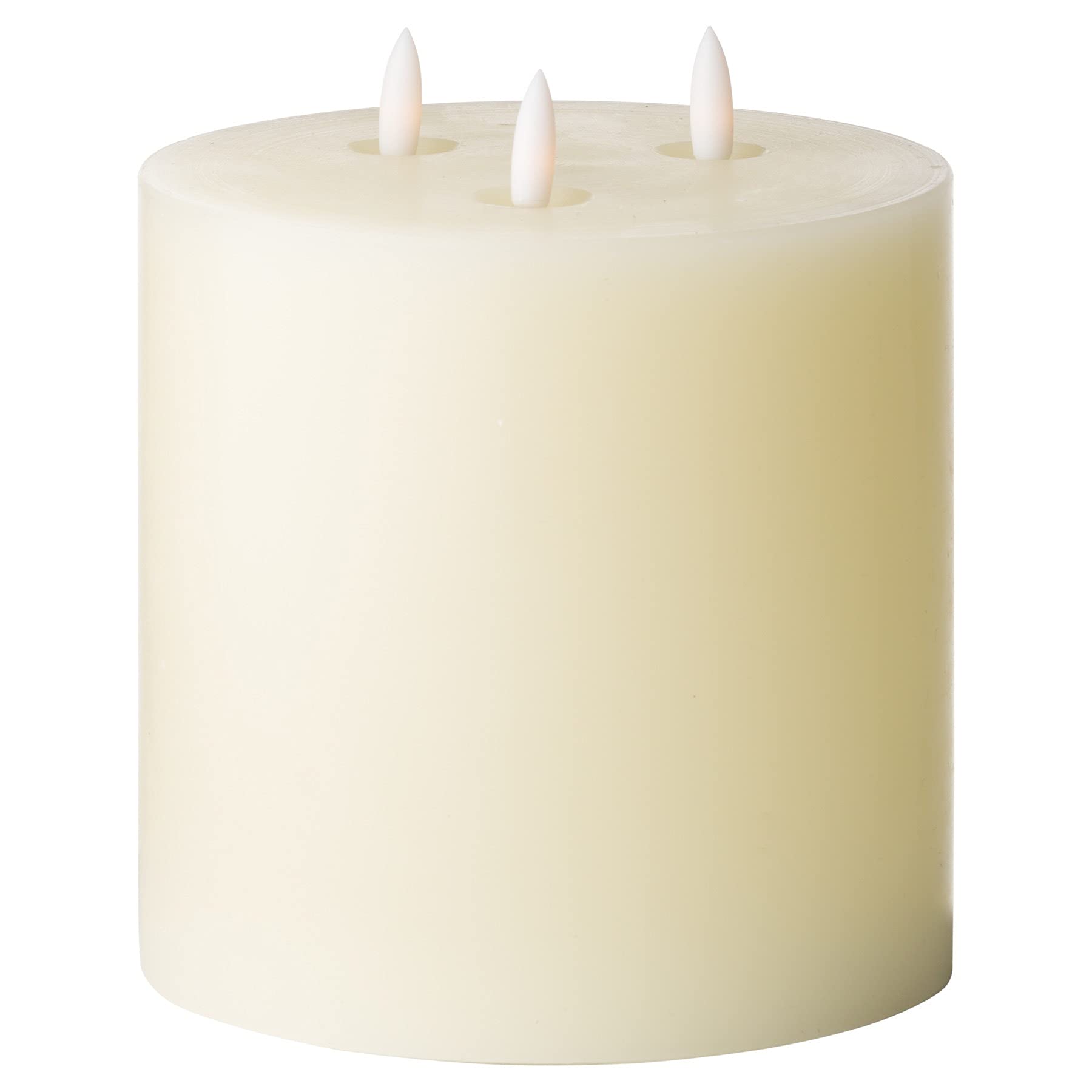 Hill 1975 Luxe Collection Natural Glow 6 x 6 LED Ivory Candle, PLASTIC,WAX, Mixed, 15 x 15 x 15 cm