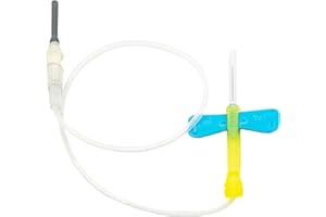 Kashi Scientific Improsafe Safety Needle Sets 23G x 3/4" x 12" with Luer Adapter for Blood Collection