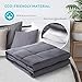 BUZIO Weighted Blanket 15 lbs for Adults (140-190 lbs), Heavy Blanket with OEKO-TEX Standard Cool Cotton and Premium Glass Beads, Same Size as Queen Size Bed (60 x 80 Inches, Grey)