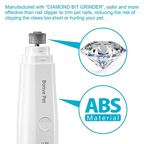 Pet Nail Grinder Electric Paw Trimmer Clipper Portable & Rechargeable Gentle Painless Paws Grooming Trimming Shaping Smoothing for Small Medium Large Dogs Cats