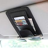 TRUE LINE Automotive Car Sun Visor Organizer Card Storage Sun Glass Credit Card Money Holder (Black)