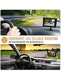 Cámara de respaldo y kit de sistema de cableado de monitor para automóvil   Cámara de visión trasera verdaderamente impermeable   Visión nocturna fina   2 métodos de instalación para cámara de vista trasera y monitor