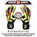 Renegade GK Talon Ignite Goalie Gloves with Pro-Tek Fingersaves | 4mm Hyper Grip & Duratek | Yellow, Black, Red Soccer Goalkeeper Gloves (Size 6, Youth, Kids, Neg. Cut, Level 2)