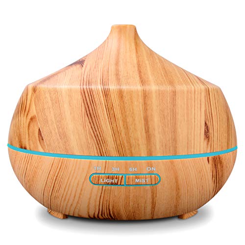 RENWER Essential Oil Diffuser, 400ml Wood Grain Ultrasonic Cool Mist