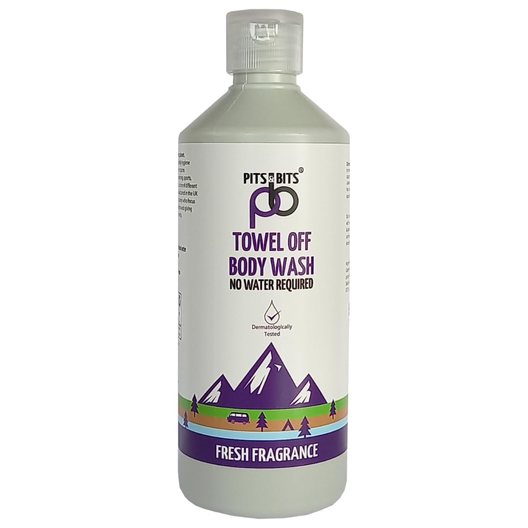 Pits and Bits Rinse Free Body Wash, Fresh Fragrance, No Additional Water Or Rinsing Required 500ml