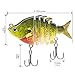 Bassdash Hard Swimbaits Segmented Panfish Shad Minnow Crank Lure 2.5in 3.2in for Bass Pike Walleye Salmon Fishing, One Piece / 4-Pack