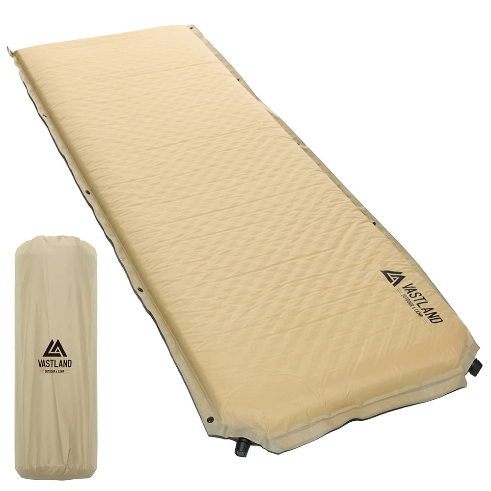 VASTLAND キャンプマット インフレーターマット 8cm 自動膨張 コンパクト インフレーター マット タン商品画像