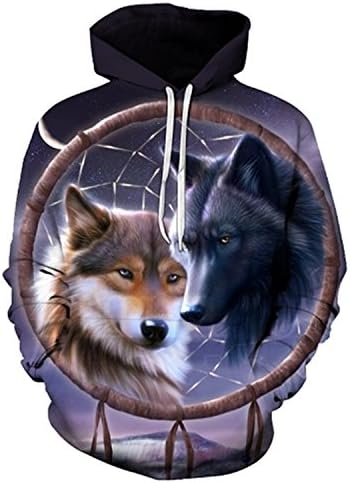 Matterin Christiao Galaxy Wolf Printed 3D Hoodies Men Brand Hoodie Hot Sale Unisex Sweathsirts Autumn 6XL Pullover Tt028 L