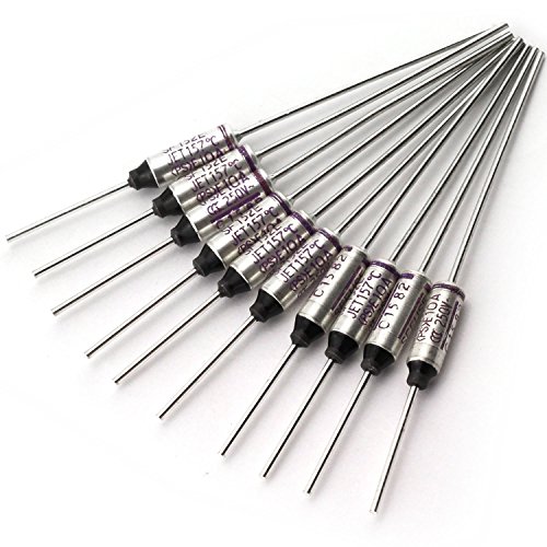 TOTOT 10pcs SF152E-157 Degree Metal Thermal Cutoffs Thermal Fuse 10A 250V for Motor Transformer Electric Industrial Home Appliance