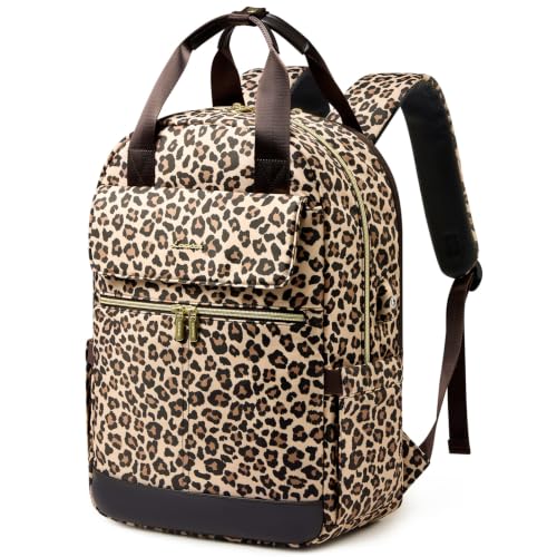 LOVEVOOK Rucksack Damen Elegant Arbeitstasche Reiserucksack Lehrertasche, 15,6 Zoll Schulrucksack Mädchen mit Laptopfach, Backpack Women Modern für Un
