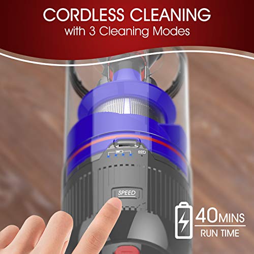 WOWGO Cordless Stick Vacuum Cleaner 20Kpa Powerful Suction Handheld