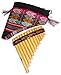 Easy to Play Beginner Peru Treasure Small Peruvian Tunable Antara Pan Flute 13 Pipes Case Included (Beige)
